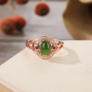 Green 925 silver Jasper ring green