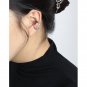 Green Epoxy Serpentine 925 Sterling Silver Non-Pierced Earring(Single) Silver (Single)