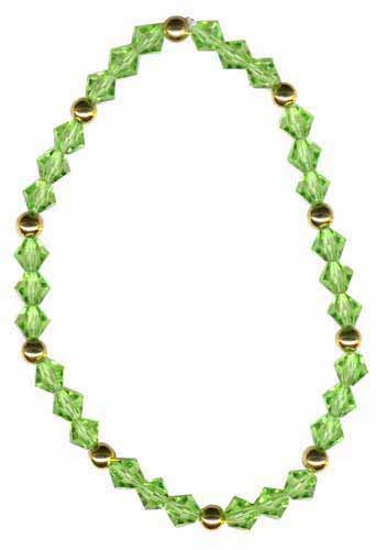 Green Swarovski Elements & 18K Gold over Sterling Silver Stretch Bracelet 2228