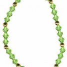 Green Swarovski Elements & 18K Gold over Sterling Silver Stretch Bracelet 2228