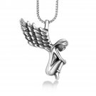 Guardian Angel Charm Pendant - Pendant Only Silver