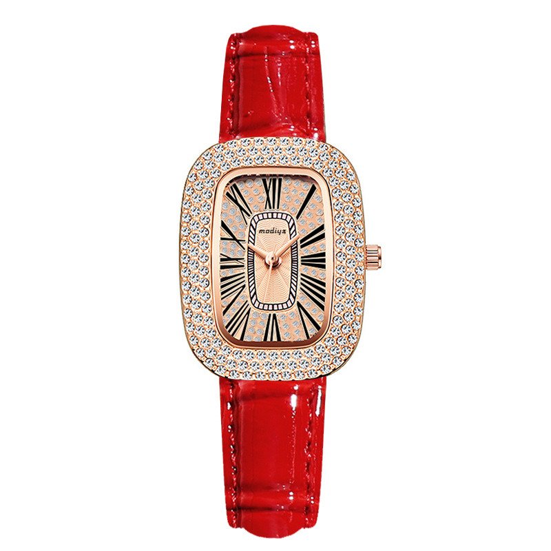 Gypsophila watch women's full diamond belt small green watch green