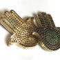 Hamsa Hand Connectors; Multi Strand Links; Evil Eye ConJewelry Findings DIY Jewelry CZ Links Gold