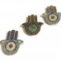 Hamsa Hand Connectors; Multi Strand Links; Jewelry Findings DIY Jewelry CZ Links Green & Black CZ