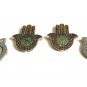 Hamsa Hand Connectors; Multi Strand LinkJewelry Findings DIY Jewelry CZ Links Turquoise & Blue CZ