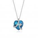 Heart I Love You Necklace-Mothers Day Valentines Birthday Gift purple