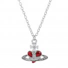 Heart Pendant Necklace Couple Love Pendant Necklace Rhinestone Love Heart Jewelry BLACK