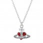 Heart Pendant Necklace Couple Love Pendant Necklace Rhinestone Love Heart Jewelry BLACK