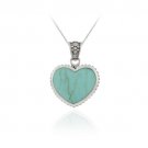 Heart PENDANT Turquiose & Mother of Pearl NR 1689