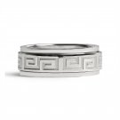 Highly Polished Greek Key Stainless Steel Spinner Ring - SRJ2048