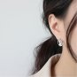 Holiday Irregular Concave Convex Geometry 925 Sterling Silver Stud Earrings Yellow Gold