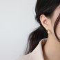 Holiday Irregular Concave Convex Geometry 925 Sterling Silver Stud Earrings Yellow Gold