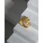 Holiday Irregular Wide New 925 Sterling Silver Adjustable Ring Yellow Gold