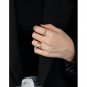Holiday Irregular Wide New 925 Sterling Silver Adjustable Ring Yellow Gold