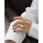 Honey Moon Wide Cross 925 Sterling Silver Adjustable Ring Rhodium