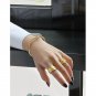 Honey Moon Wide Cross 925 Sterling Silver Adjustable Ring Yellow Gold