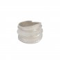 Honey Moon Wide Cross 925 Sterling Silver Adjustable Ring Yellow Gold