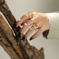 Hot Hollow Wide Chain 925 Sterling Silver Adjustable Ring Rhodium