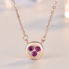 Hot Mini Pink CZ Heart 925 Sterling Silver Necklace Silver