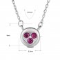 Hot Mini Pink CZ Heart 925 Sterling Silver Necklace Silver