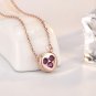 Hot Mini Pink CZ Heart 925 Sterling Silver Necklace Silver