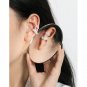 Hot Party Irregular Lava 925 Sterling Silver Non-Pierced Earring(Single) Rhodium (Single)