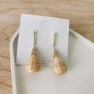 Hot selling rattan earrings new bamboo rattan hand-woven fashion round earrings earrings for women C