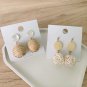 Hot selling rattan earrings new bamboo rattan hand-woven fashion round earrings earrings for women D
