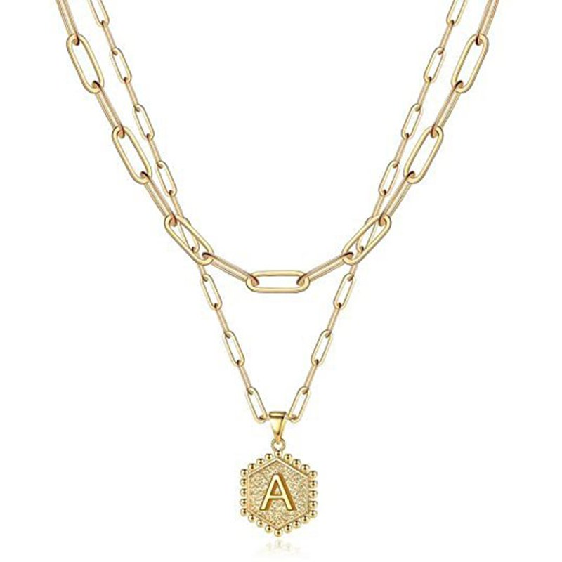 Initial Choker Necklace Gold Layered Necklaces for Women Gift