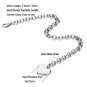 Initial Letter Alphabet Charm Bracelets Stainless Steel Heart Bracelet for Women silver