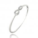Intertwined Infinity CZ Bangle Bracelet BABR13301