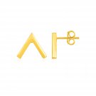 Inverted V Post Earrings in 14k Yellow Gold Yellow Gold