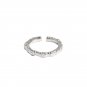 Irregular Face 925 Sterling Silver Adjustable Ring Yellow Gold