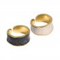 Irregular Wide 925 Sterling Silver Adjustable Ring White