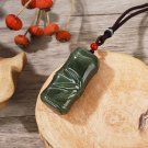 Jade pendant with silver rising step by step Jasper