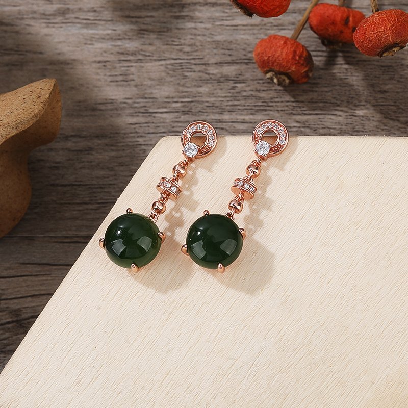 Jasper beauty 925 silver Jasper Earrings green