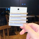 Korean Style Women Girls Simple Rhinestone Hair Clip One Word Hair Clips Fashion Barrette 4 Silver