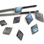 Labradorite Charms; Gemstone CharJewelry Making Wholesale Charms Bulk Charms B) 25x16mm - 30x19mm
