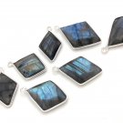 Labradorite Charms; Gemstone Charms;Jewelry Making Wholesale Charms Bulk Charms C) 35x18.25x5