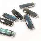 Labradorite Gemstone Charms; Sterling SilJewelry Making Jewelry Supplies 31.75x10mm Default Title
