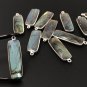 Labradorite Gemstone Charms; Sterling SilJewelry Making Jewelry Supplies 31.75x10mm Default Title