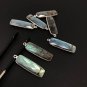 Labradorite Gemstone Charms; Sterling SilJewelry Making Jewelry Supplies 31.75x10mm Default Title