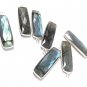 Labradorite Gemstone Charms; Sterling SilJewelry Making Jewelry Supplies 31.75x10mm Default Title