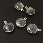 Labradorite GemsSterling Silver Briolette Charms Jewelry Making Supplies 17x12.5mm Default Title