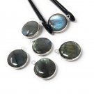 Labradorite Gemstone Charms; Sterling SilvJewelry Making Jewelry Supplies 19.5x16mm Default Title