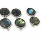 Labradorite Gemstone Charms; Sterling SilvJewelry Making Jewelry Supplies 19.5x16mm Default Title