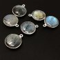 Labradorite Gemstone Charms; Sterling SilvJewelry Making Jewelry Supplies 19.5x16mm Default Title