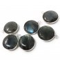 Labradorite Gemstone Charms; Sterling SilvJewelry Making Jewelry Supplies 19.5x16mm Default Title