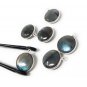 Labradorite Gemstone Charms; Sterling SilvJewelry Making Jewelry Supplies 19.5x16mm Default Title