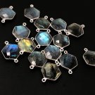 LabHexagon Shape Double Bail Connectors Jewelry Findings for Jewelry Making 23x15mm Default Title